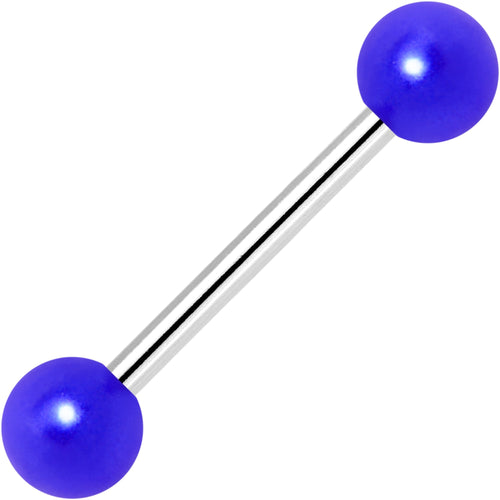 Royal Blue Pearlescent Acrylic Ball End Barbell Tongue Ring