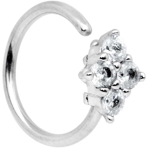 20G 5/16 Clear CZ Gem Cluster Seamless Circular Ring