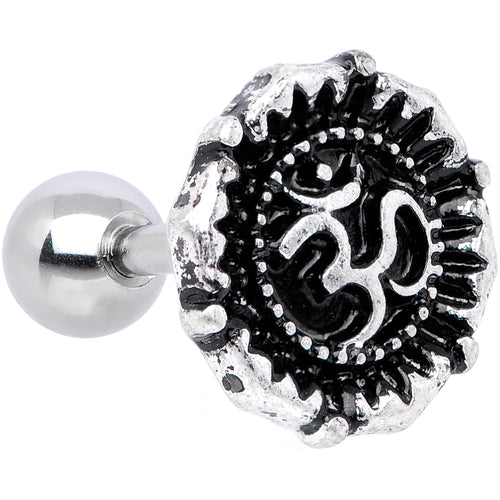 16G 1/4 Spiritual Ohm Symbol Tragus Cartilage Earring