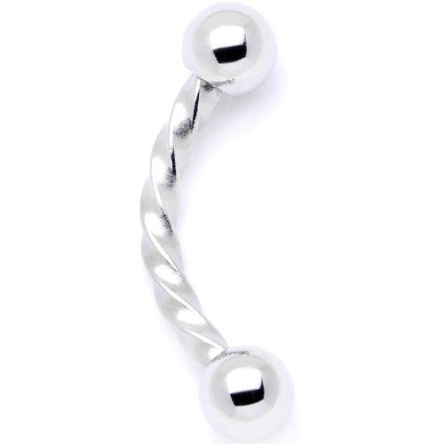 16G 5/16 Twisted Style Curved Eyebrow Rook Piercing