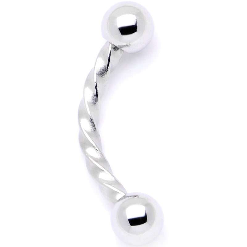 16G 5/16 Twisted Style Curved Eyebrow Rook Piercing