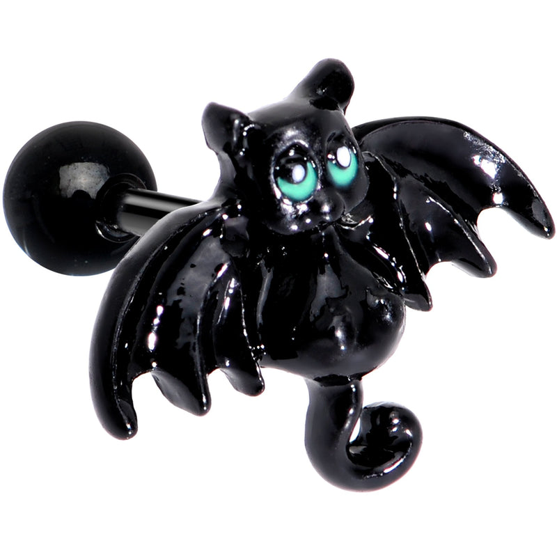 16G 5/16 Black Halloween Batty Bat Cartilage Tragus Earring