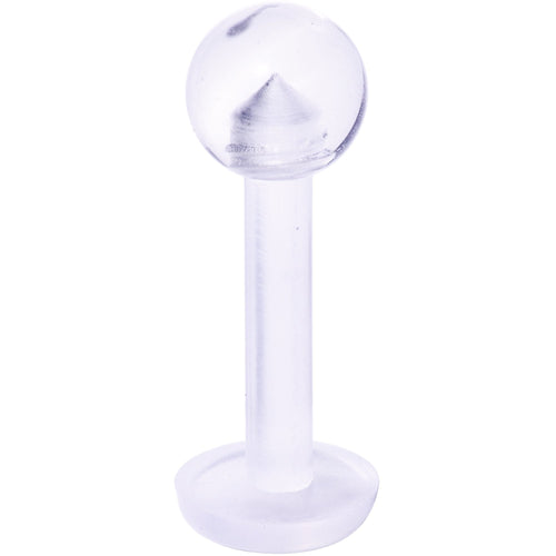 14G 5/16 Clear Flexible Bioplast Labret Monroe Retainer