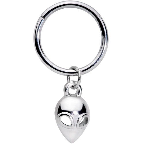 16G 3/8 Open Eyed Alien Invader Dangle Hinged Segment Ring