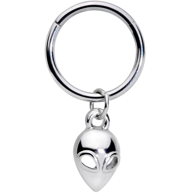 16G 3/8 Open Eyed Alien Invader Dangle Hinged Segment Ring