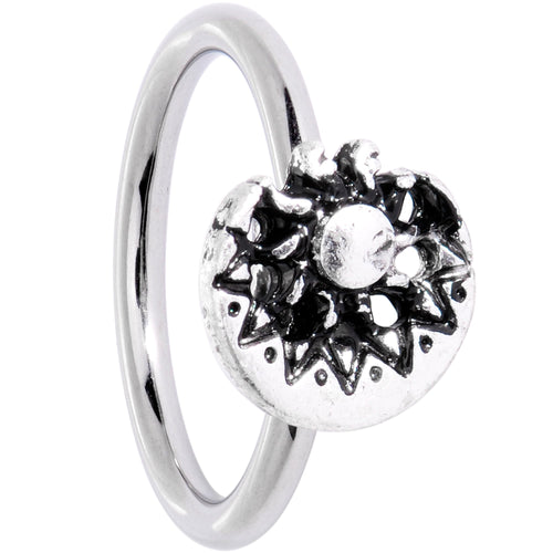 16G 3/8 Moon Cradling the Sun BCR Captive Ring