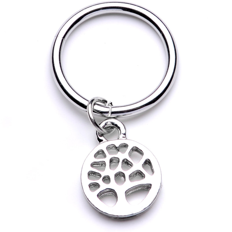 16G 3/8 Tree of Life Dangle Hinged Segment Ring