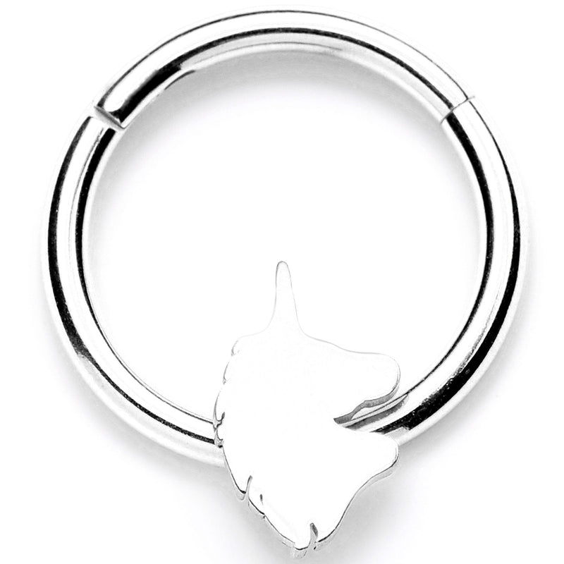 16G 3/8 Mythical Unicorn Hinged Segment Ring
