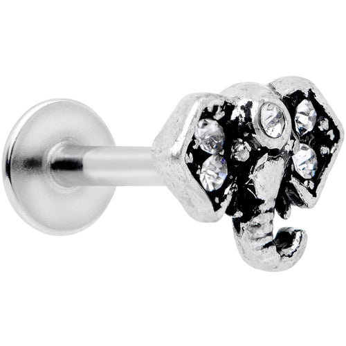 16G 5/16 Clear Gem Regal Elephant Labret Monroe Tragus