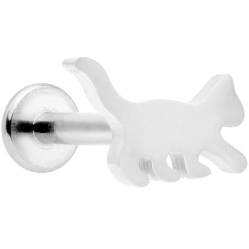 16G 5/16 Cat Internally Threaded Labret Tragus