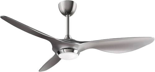52 Inch Smart WiFi Ceiling Fan With Light And Remote Silver
