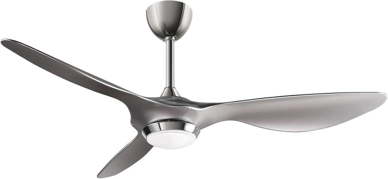 52 Inch Smart WiFi Ceiling Fan With Light And Remote Silver