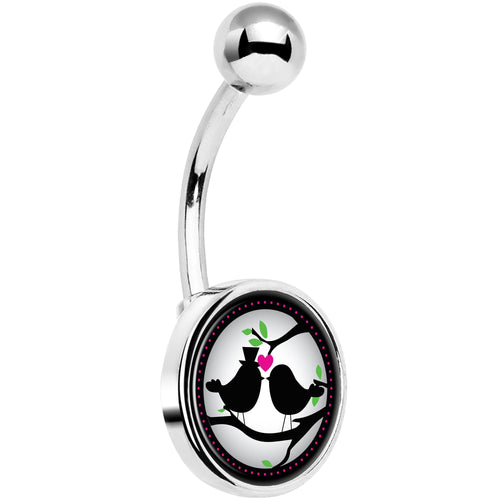 Lovebirds Silhouette Belly Ring