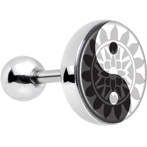 16G 1/4 Mandala Yin Yang Tragus Cartilage Earring