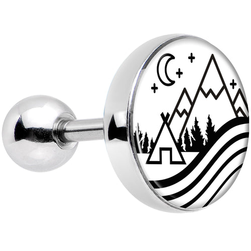 16G 1/4 Camping in the Mountains Tragus Cartilage Earring