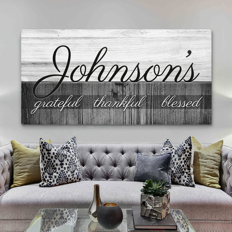 Family Grateful Sign