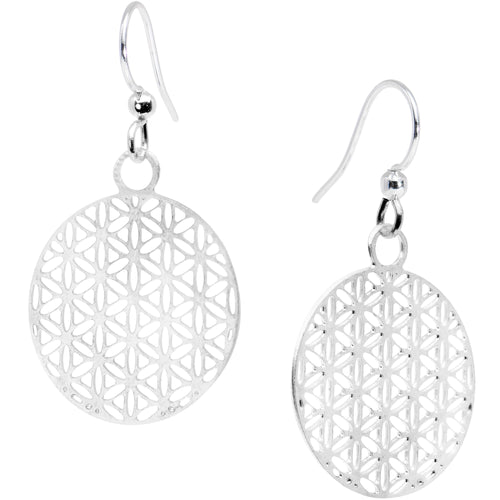 Handcrafted Silver Plated Geometric Refraction Fishhook Earrings