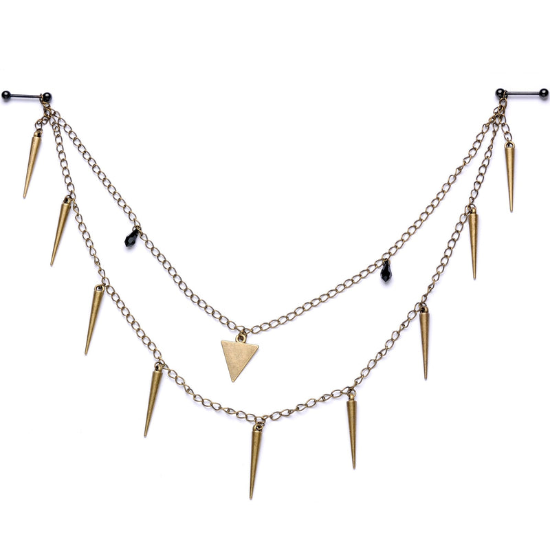 Handcrafted Warrior Drop Nipple Chain Created with Crystal