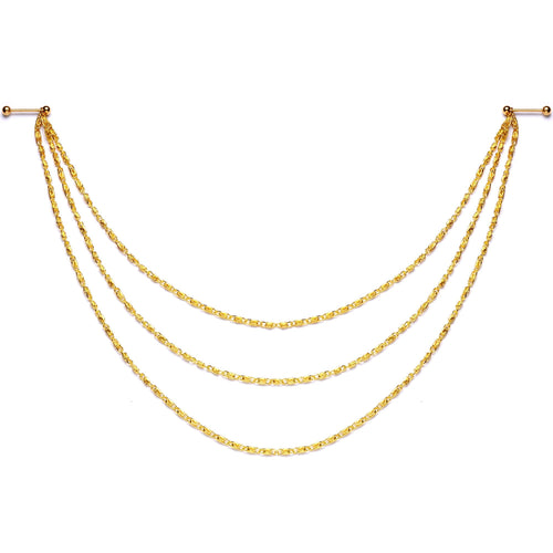 5/8 Handcrafted Electro Plated Debutante Dangle Nipple Chain