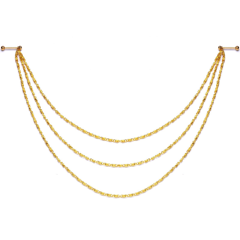 5/8 Handcrafted Electro Plated Debutante Dangle Nipple Chain