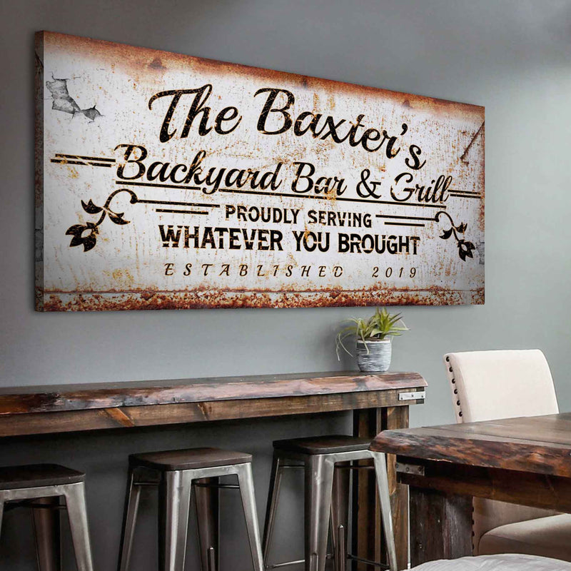 Backyard Bar & Grill Sign II