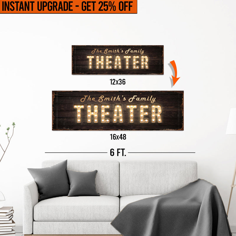 Upgrade Your 12x36 Inches 'Theater' (Style 2) Canvas To 16x48 Inches