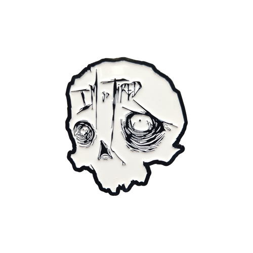 So Tired Enamel Pin Black