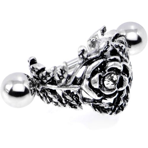 16G 1/2 Clear Gem Floral Wreath Cuff Cartilage Earring