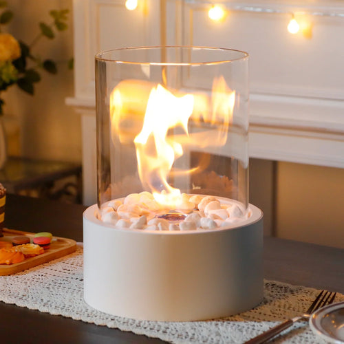 Extra Large Portable Tabletop Fire Bowl 22x28cm – Bio Ethanol Ventless Indoor/Outdoor