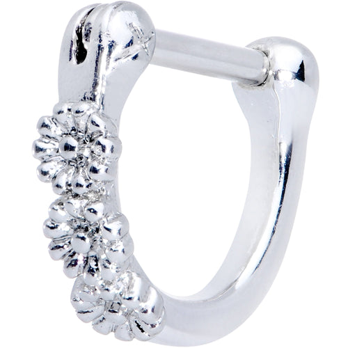 16G 1/4 Daisy Chain Flower Hinged Cartilage Clicker