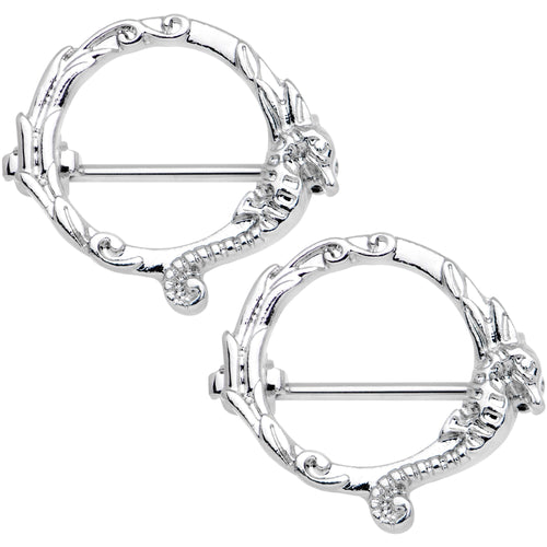 9/16 Frolicking Seahorse Nipple Shield Set